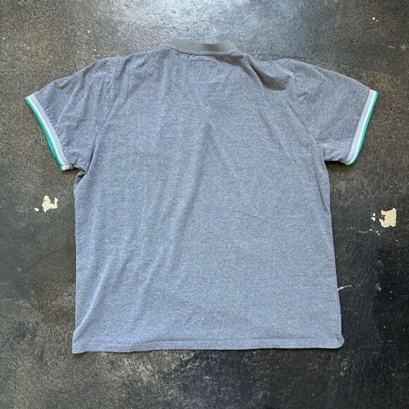 Cotton + Flow Grey Short Sleeve T-Shirt Button Front Size 2XL Cotton Polyester - Picture 8 of 12